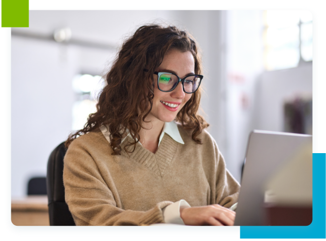 Woman on a laptop