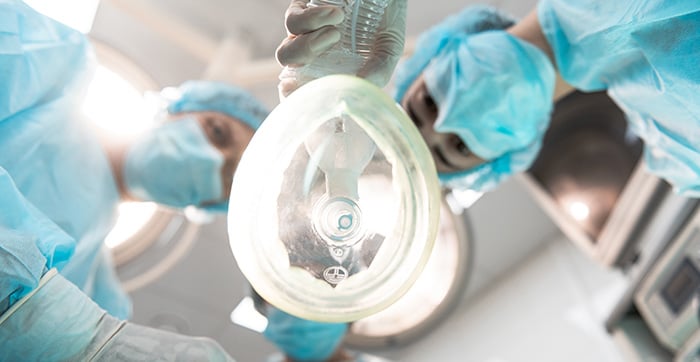 staff applying anesthesia 