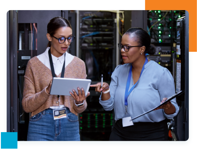 IT staff in server room