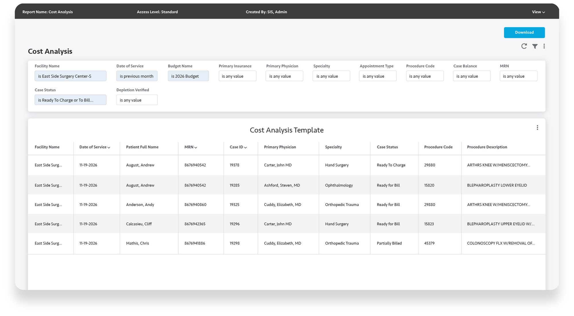 Cost Analysis Template