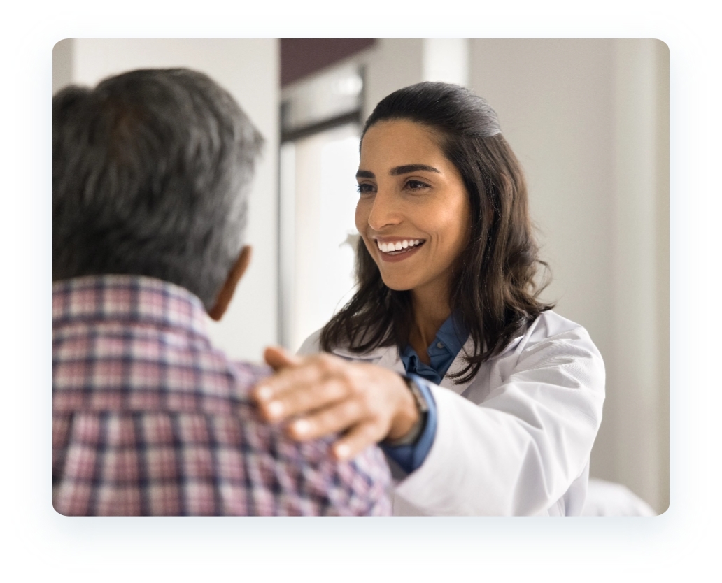 Doctor with patient