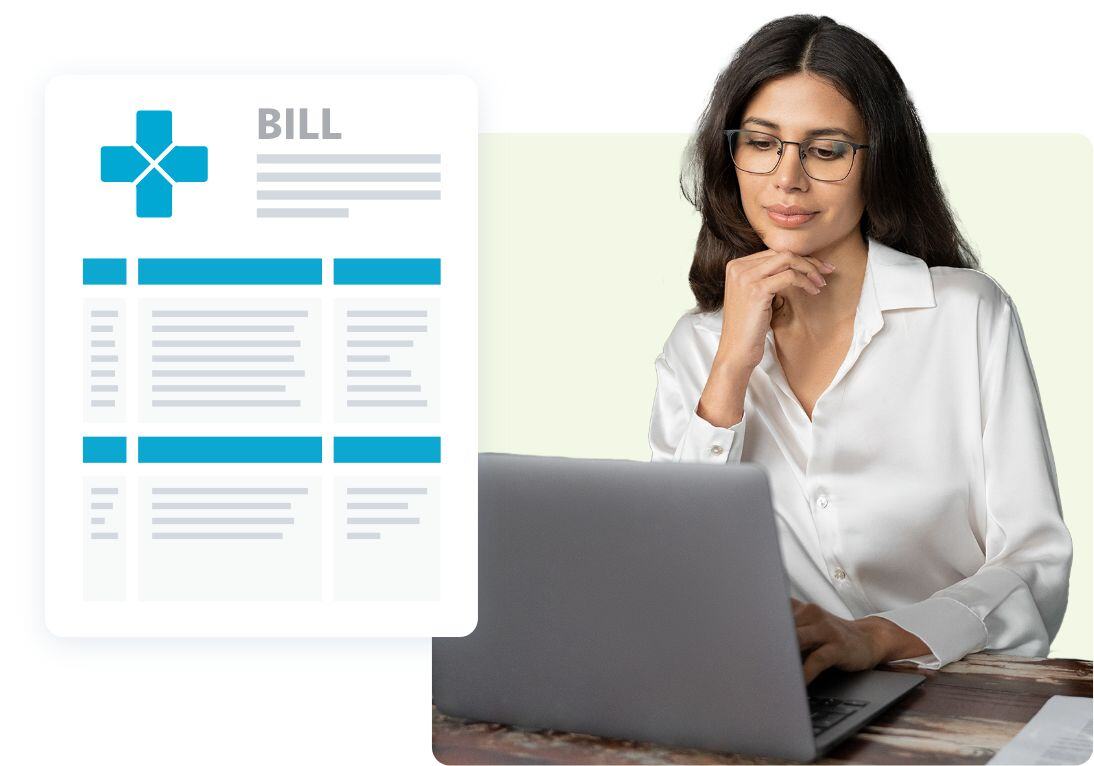 Billing expert looking at laptop